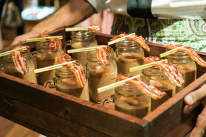 Drinks in Jars with Bacon